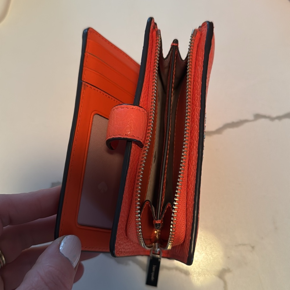 Kate Spade Set Coral Buds Handbag with Matching Wallet - Picture 5 of 6